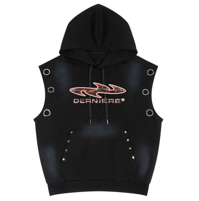 "MIDNIGHT" SLEEVELESS HOODIE