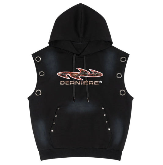 "MIDNIGHT" SLEEVELESS HOODIE