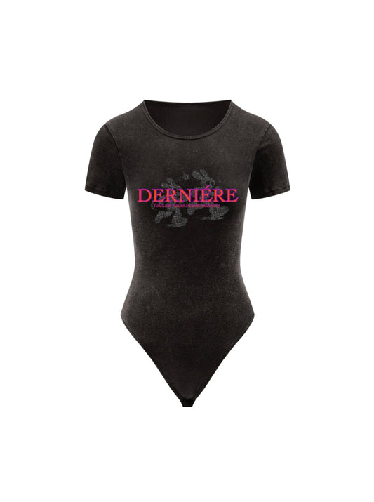 "HAWAIIAN" RUNNER RIBBED SHORT SLEEVE BODYSUIT