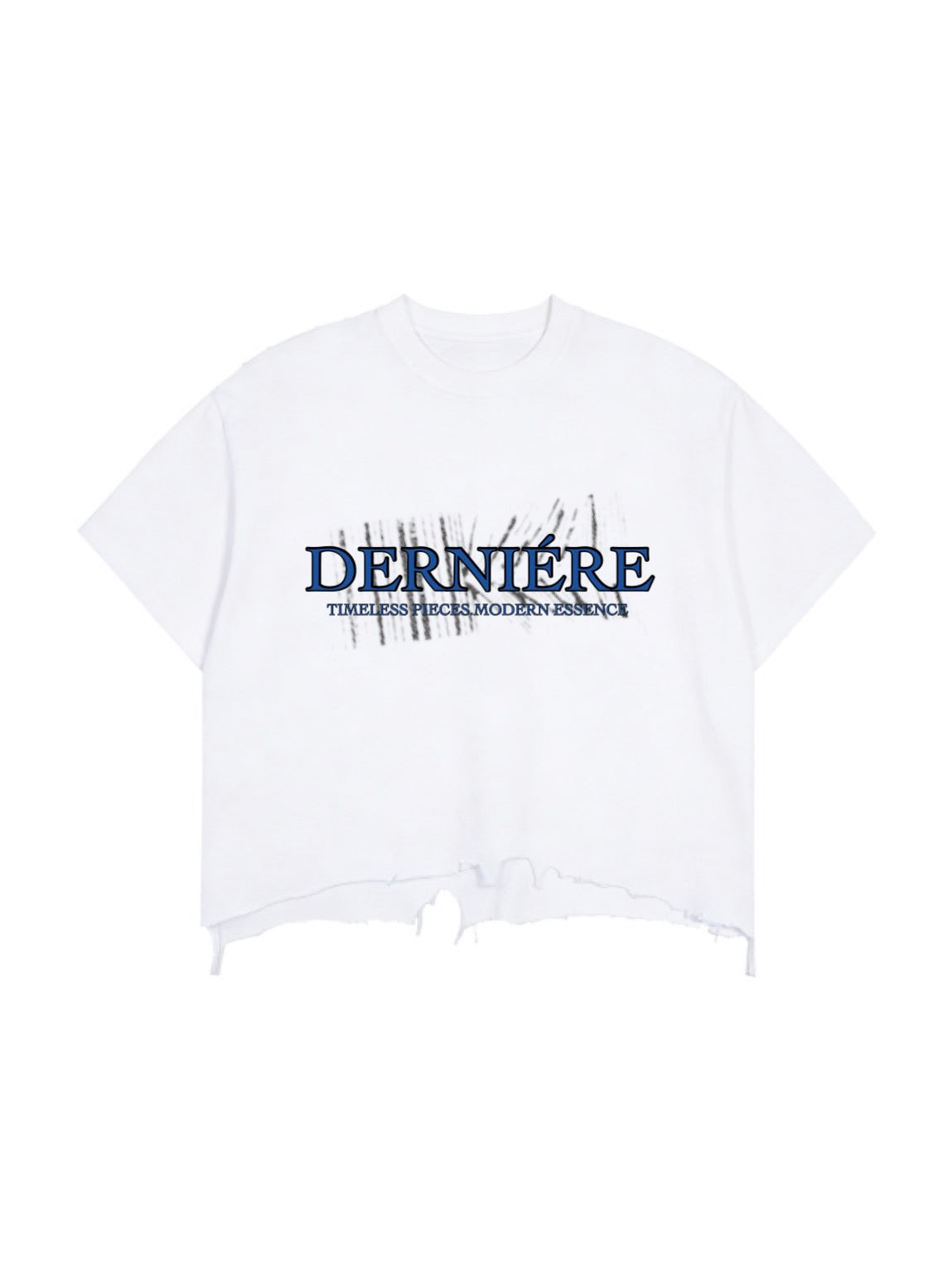 "LIBERTÉ" BARCODE DISTRESS T-SHIRT